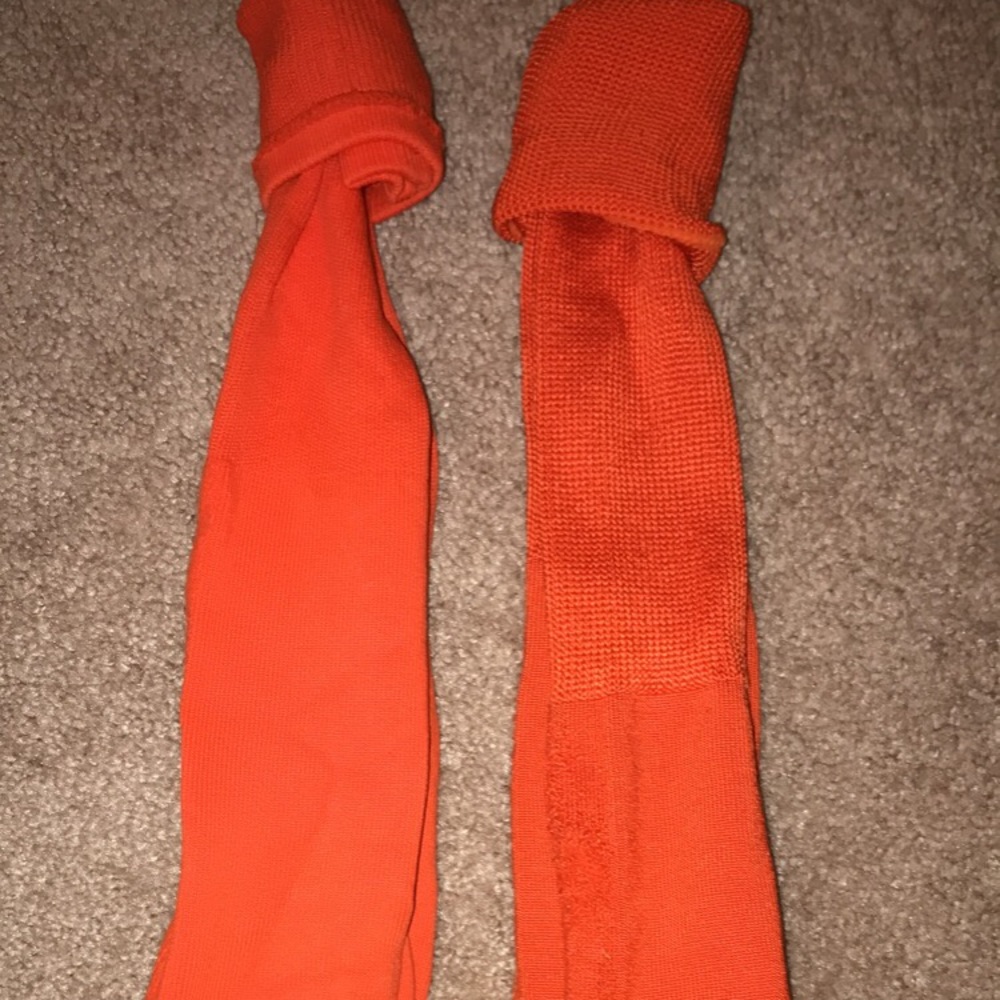 Orange softball socks